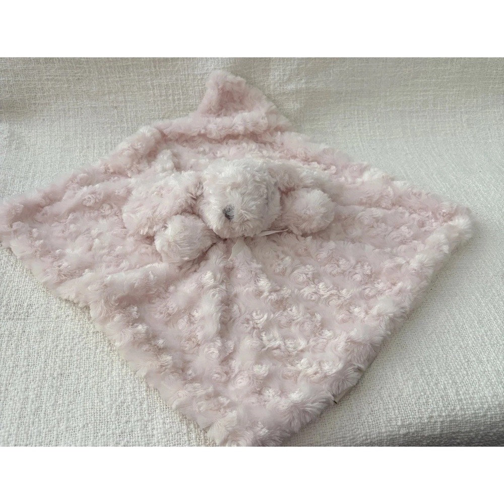 Blankets and Beyond Pink Bunny Rabbit Lovey Soft Plush Swirl Security Blanket